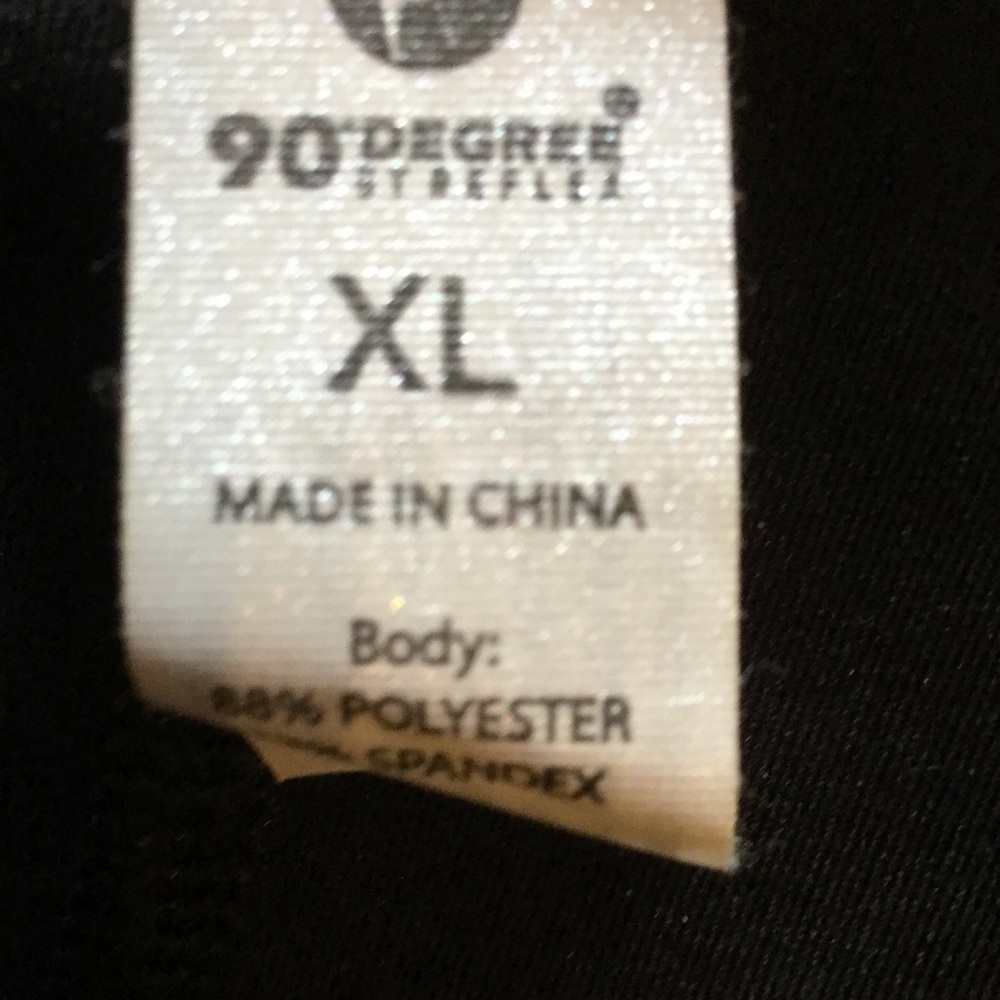 90 Degree By Reflex Black Athletic Stretch Shorts with Liner - Picture 7 of 8